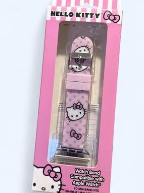 Hello Kitty Pink Polka Dot Silicone Apple Watch Band